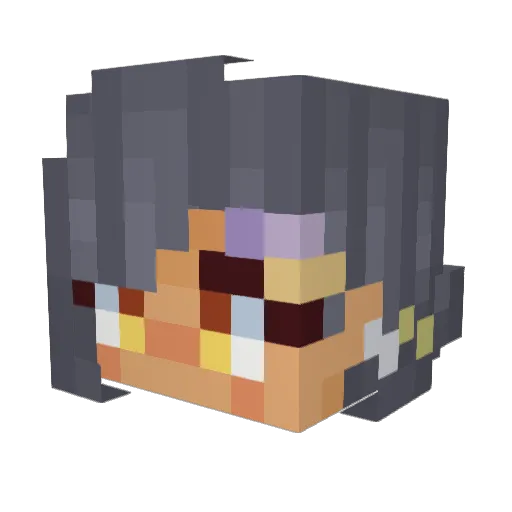 sodaphone Minecraft avatar head, 3D render