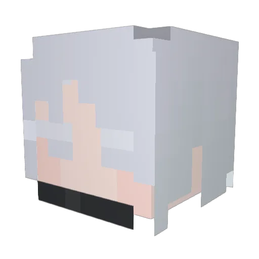soejiro Minecraft avatar head, 3D render