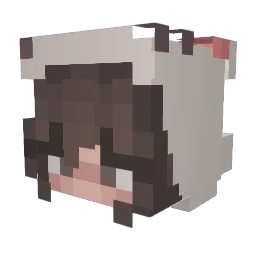 sofaqueen Minecraft avatar head, 3D render