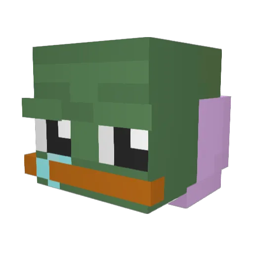 sofarao Minecraft avatar head, 3D render