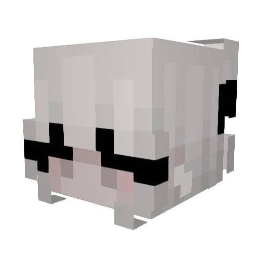 soffrire Minecraft avatar head, 3D render