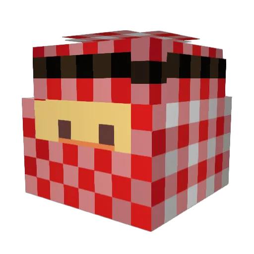 sofiafganbaba Minecraft avatar head, 3D render