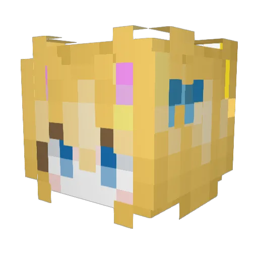 sofiag8 Minecraft avatar head, 3D render