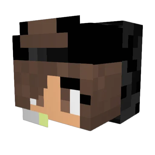 sofiagim Minecraft avatar head, 3D render