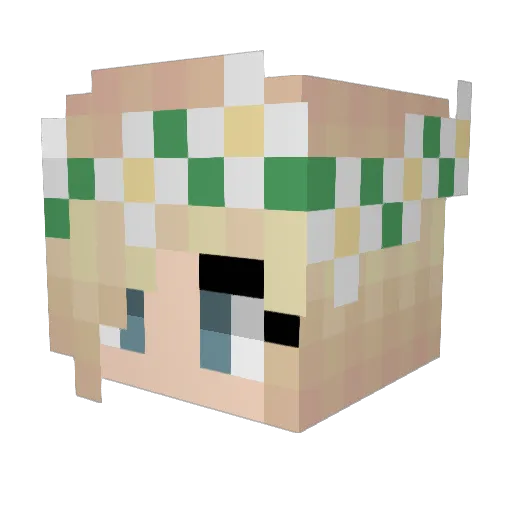 sofiatorres Minecraft avatar head, 3D render