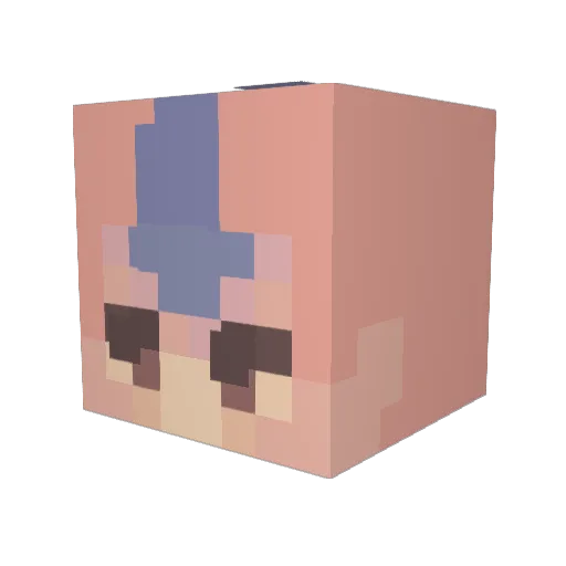 sofifieaoia Minecraft avatar head, 3D render