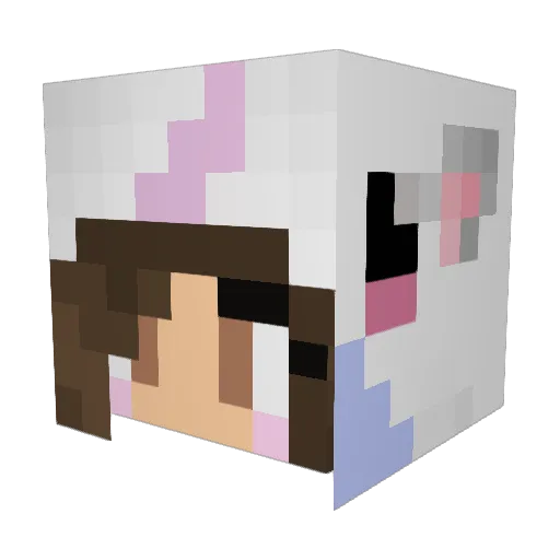 sofifii Minecraft avatar head, 3D render
