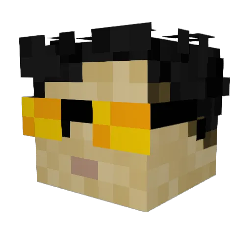 sofikpa Minecraft avatar head, 3D render