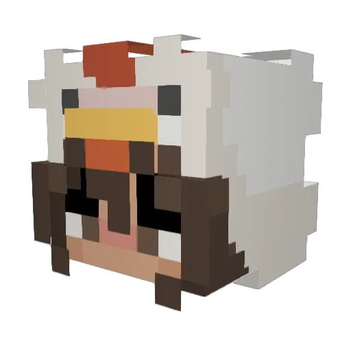 sofipollo Minecraft avatar head, 3D render