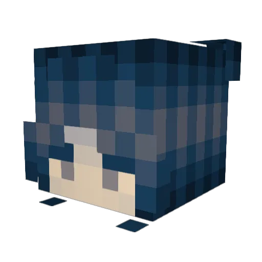 sofiux Minecraft avatar head, 3D render