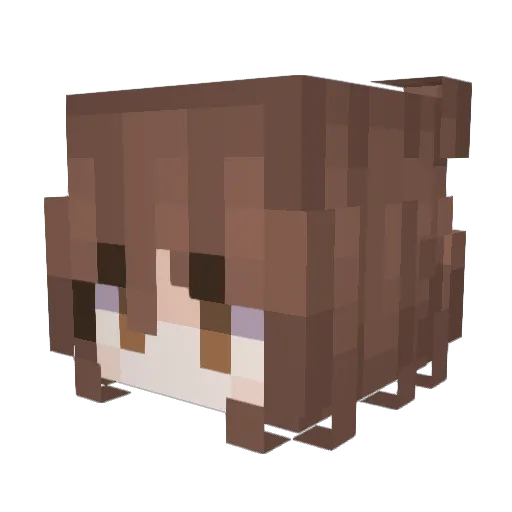 soflq Minecraft avatar head, 3D render