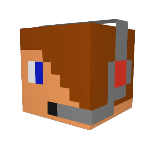 soft_drag Minecraft avatar head, 3D render