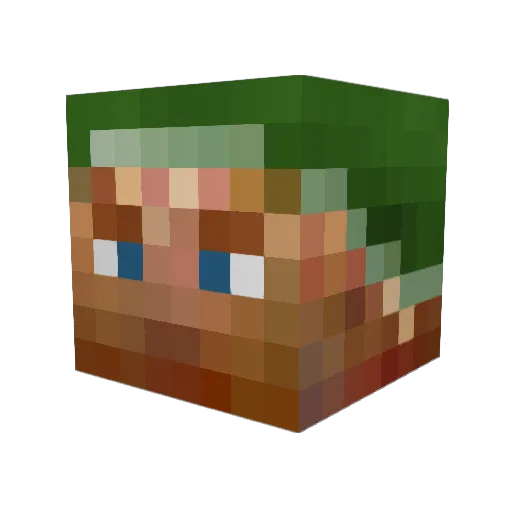 soft_grip Minecraft avatar head, 3D render