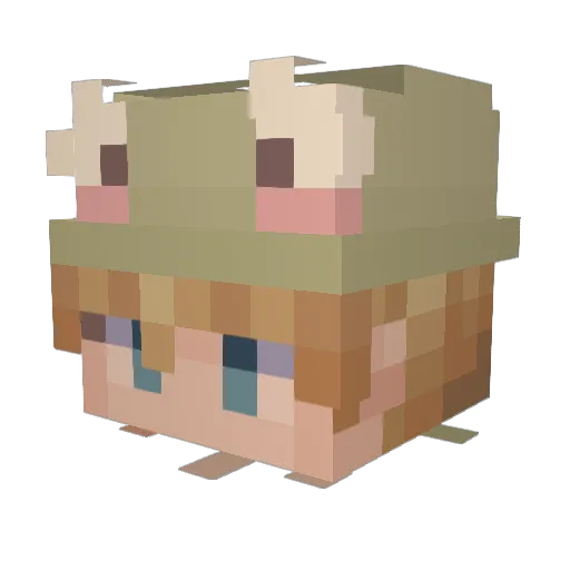softbagels Minecraft avatar head, 3D render