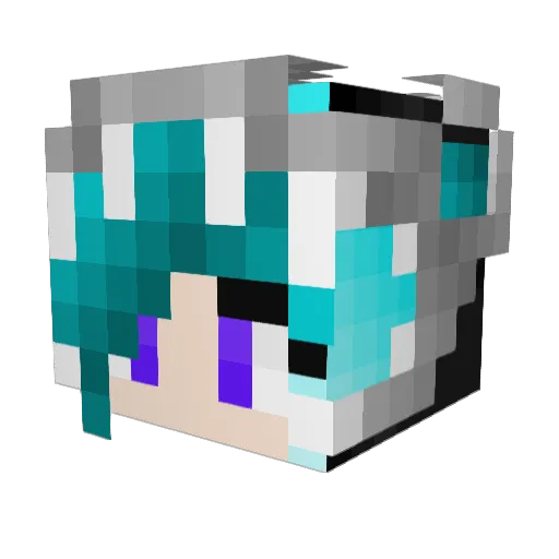 softclquds Minecraft avatar head, 3D render