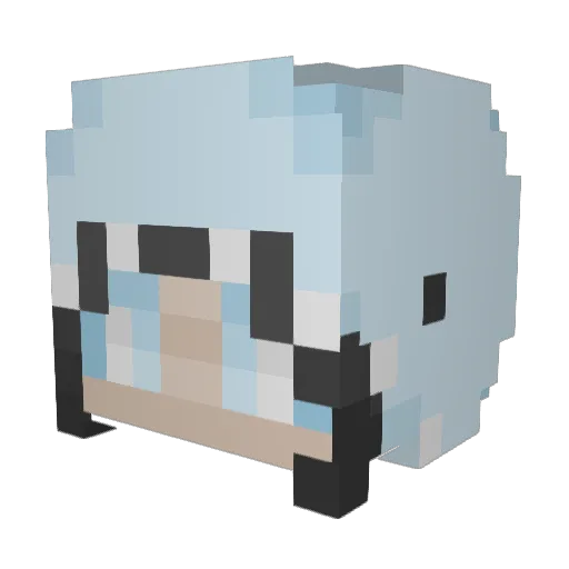softcoreshark Minecraft avatar head, 3D render