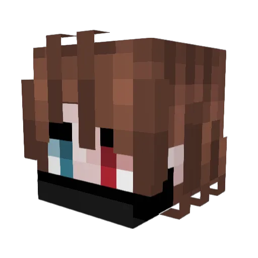 softina Minecraft avatar head, 3D render