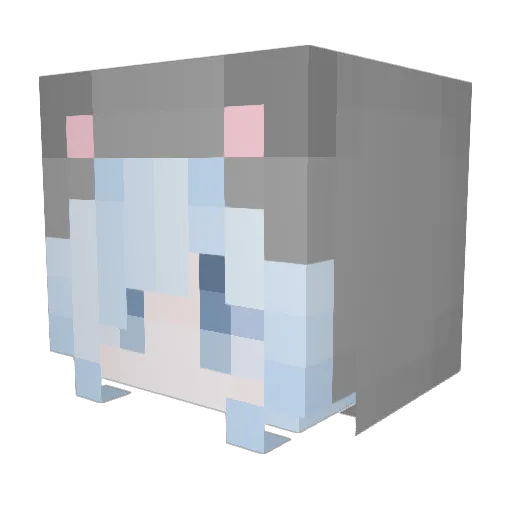 softkitty27 Minecraft avatar head, 3D render