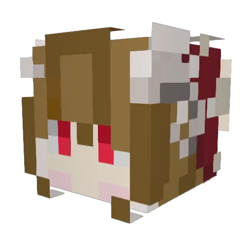 softunit Minecraft avatar head, 3D render
