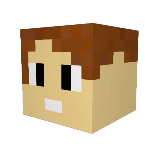 softx Minecraft avatar head, 3D render
