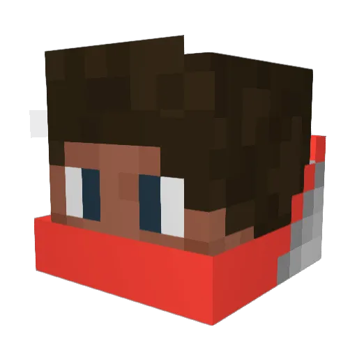 sofuslyager Minecraft avatar head, 3D render