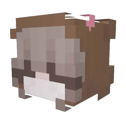 sofuw Minecraft avatar head, 3D render