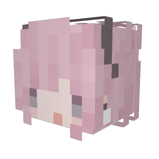 soggety Minecraft avatar head, 3D render