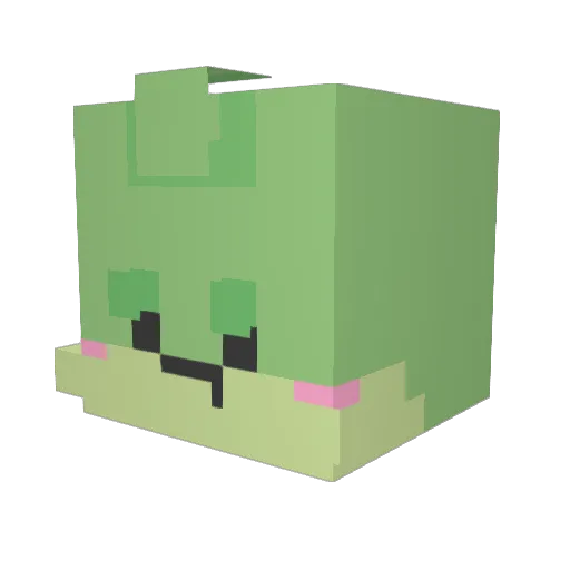 soggfrog Minecraft avatar head, 3D render