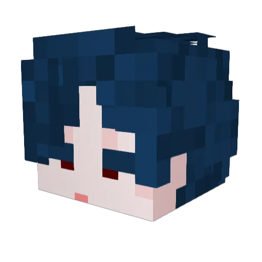 sognare Minecraft avatar head, 3D render