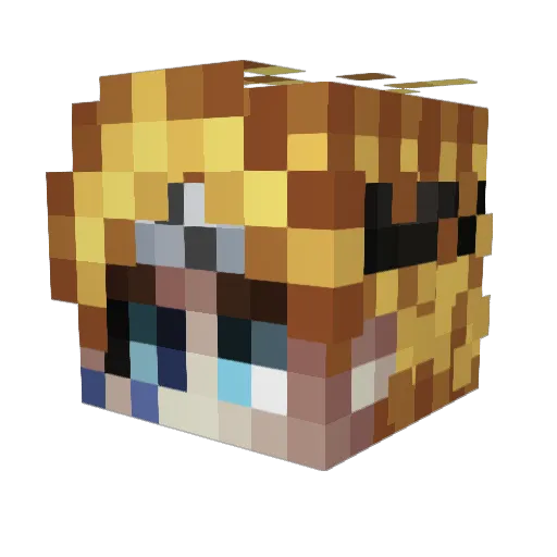 sogunjjang Minecraft avatar head, 3D render