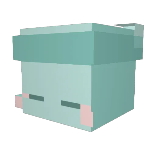 soick Minecraft avatar head, 3D render