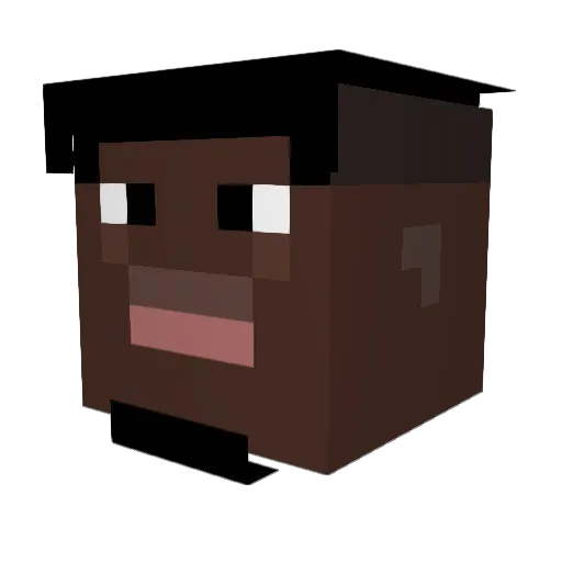 soidora Minecraft avatar head, 3D render