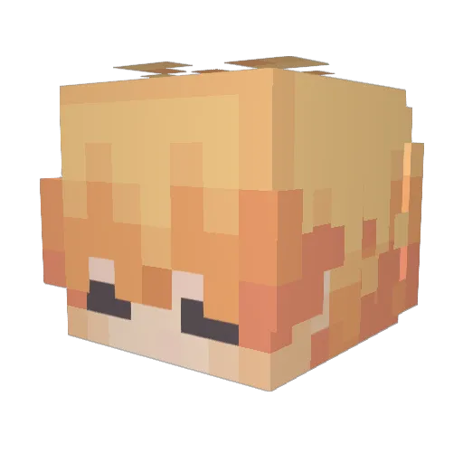 soikaraa Minecraft avatar head, 3D render