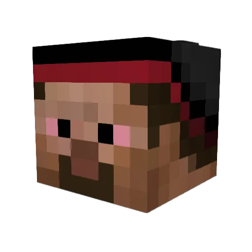 soixten Minecraft avatar head, 3D render