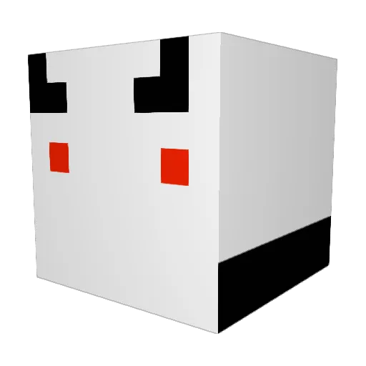 sokaito Minecraft avatar head, 3D render