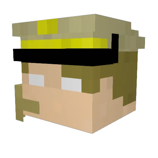 sokiji Minecraft avatar head, 3D render