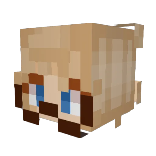 sola_ce Minecraft avatar head, 3D render