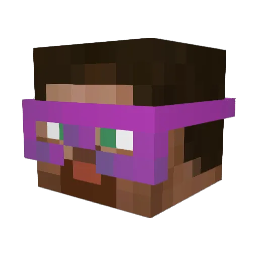 solaarfv Minecraft avatar head, 3D render