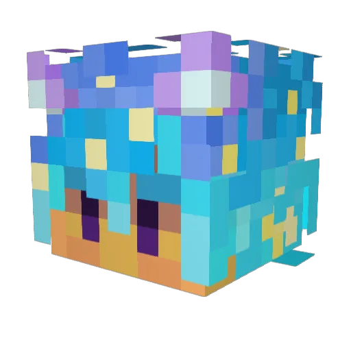 solago Minecraft avatar head, 3D render