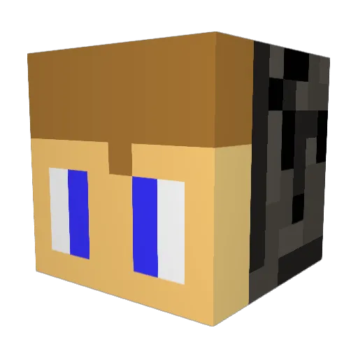 solarixis Minecraft avatar head, 3D render