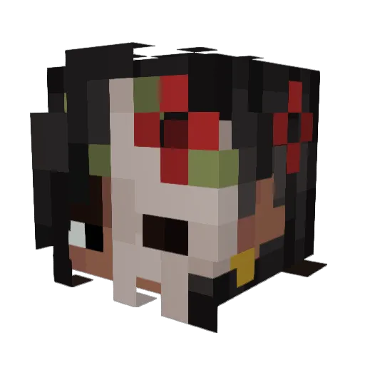 solarmochi Minecraft avatar head, 3D render