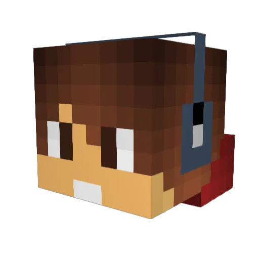 soldam Minecraft avatar head, 3D render