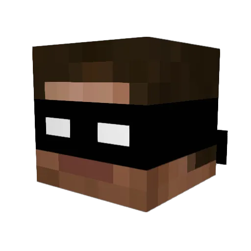 soldic Minecraft avatar head, 3D render