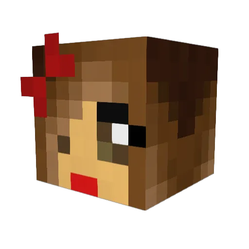 soldwite Minecraft avatar head, 3D render
