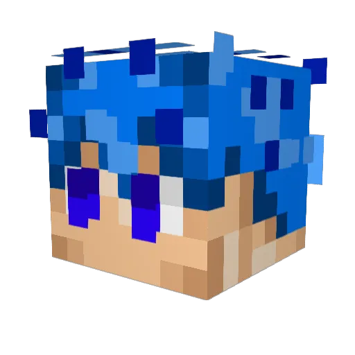 solgnz Minecraft avatar head, 3D render