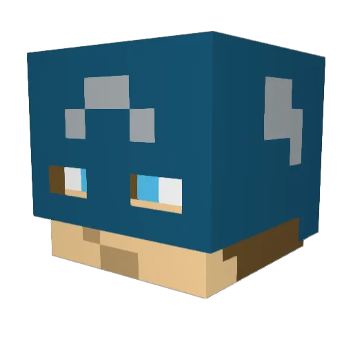 solidarityy Minecraft avatar head, 3D render
