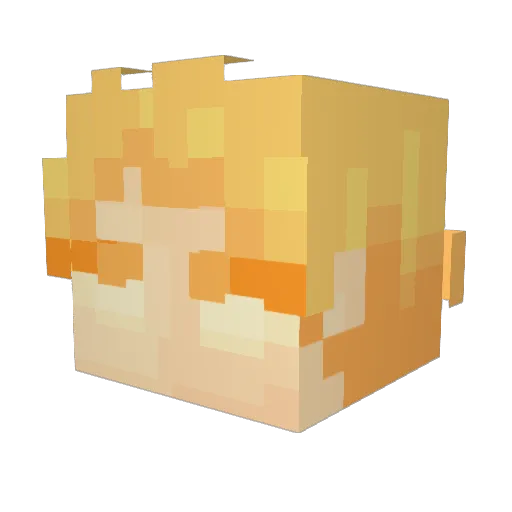 solkkang Minecraft avatar head, 3D render