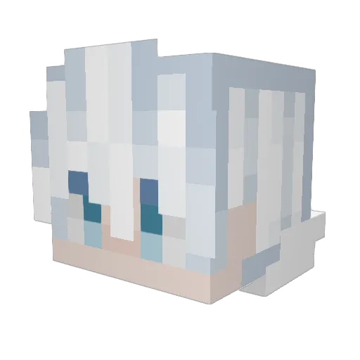 solo_tei Minecraft avatar head, 3D render