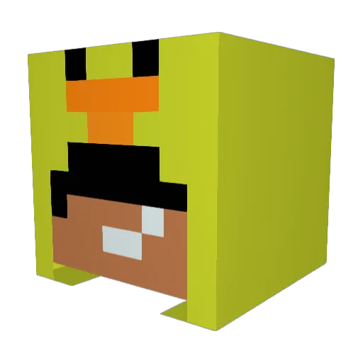 sololevelyangkai Minecraft avatar head, 3D render
