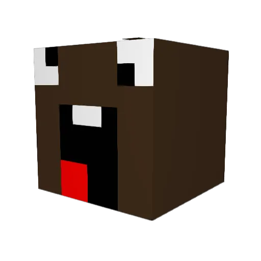 soluble28 Minecraft avatar head, 3D render